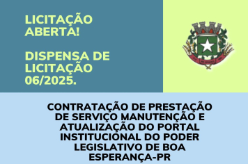 DISPENSA DE LICITAÇÃO - N. 06/2025